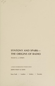 Cover of Syntony and spark by Hugh G. J. Aitken
