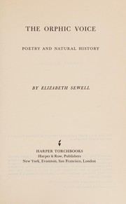 Cover of The Orphic Voice by Elizabeth Sewell