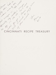 Front cover of Cincinnati recipe treasury by Mary Anna DuSablon