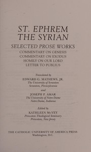 Cover of Selected prose works by Saint Ephraem Syrus