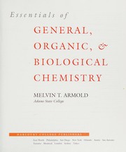 Front cover of Essentials of general, organic, & biological chemistry by Melvin T Armold