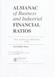 Cover of Almanac of Business and Industrial Financial Ratios 1999 (30th ed) by Leo Troy
