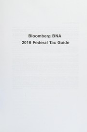 Front cover of 2016 Federal tax guide by Bloomberg BNA