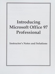 Front cover of MICROSOFT OFFICE 97 FOR PROFESSIONAL EDITION ILLUSTRATED A FIST COURSE AND BRIEF APPLICATIONS by Marie L. Swanson