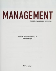 Front cover of Management by Schermerhorn, John R. Jr