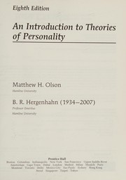 Cover of An introduction to theories of personality by Matthew H. Olson