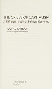Front cover of Crises of Capitalism by Saral Sarkar