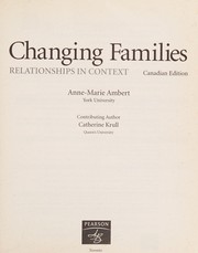 Front cover of Changing families by Anne-Marie Ambert