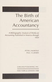 Front cover of The birth of American accountancy by Peter L. McMickle
