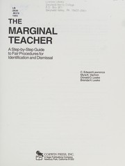 Cover of The Marginal teacher by C. Edward Lawrence