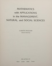 Front cover of Mathematics with applications in the management, natural, and social sciences by Gareth Williams