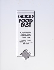Front cover of Good food fast by Anne Walsh