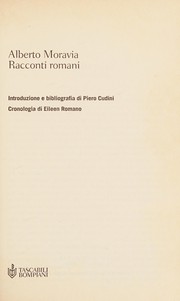 Cover of Racconti romani by Alberto Moravia