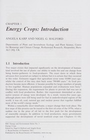 Front cover of Energy crops by N. G. Halford