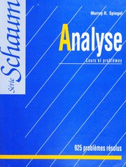 Cover of Analyse vectorielle by Murray R. Spiegel