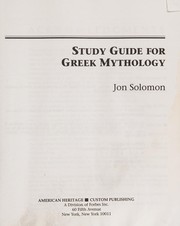 Cover of Study guide for Greek mythology by Jon Solomon