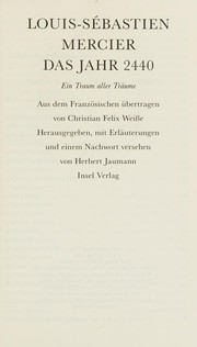 Cover of An deux mille quatre cent quarante by Louis-Sébastien Mercier