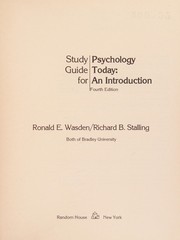 Front cover of Psychology Today by Crm Books Staff