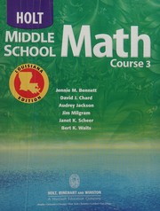 Cover of Holt middle school math by Jennie M. Bennett