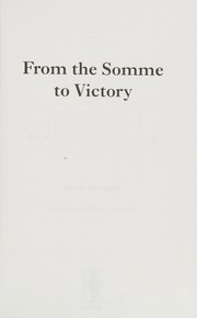 Cover of From the Somme to Victory by Peter Simkins