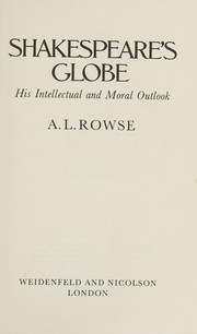 Cover of Shakespeare's globe by A. L. Rowse