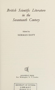 Front cover of British scientific literature in the seventeenth century by N. Davy