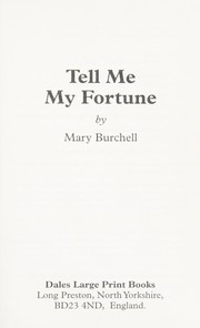 Front cover of Tell Me My Fortune by Mary Burchell