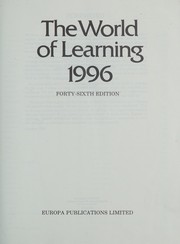 Front cover of WORLD OF LEARNING 1996 (46th ed. UK Issn 0084-2117) by 1996 46th