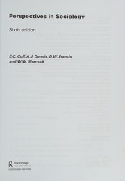 Cover of Perspectives in sociology by E. C. Cuff
