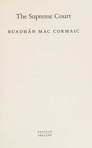 Front cover of Supreme Court by Ruadhan Mac Cormaic