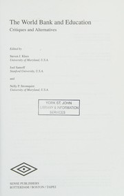 Front cover of World Bank and Education by Steven J. Klees