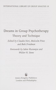 Front cover of Dreams in group psychotherapy by Claudio Neri