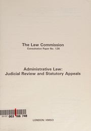 Cover of Administrative law by Great Britain. Law Commission.