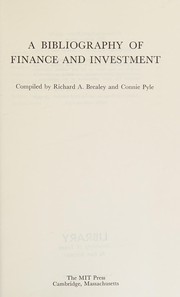 Cover of A bibliography of finance and investment by Richard A. Brealey