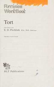 Front cover of Tort (Bachelor of Laws (LLB) S.) by E.D. Pitchfork