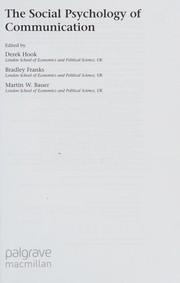 Front cover of The social psychology of communication by Derek Hook