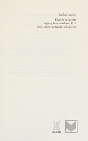 Cover of Dignos de su arte by Kathya Araujo