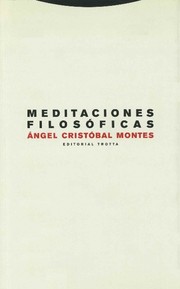 Front cover of Meditaciones filosóficas by Angel Cristóbal-Montes