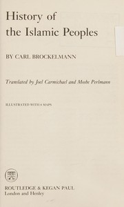 Cover of History of the Islamic peoples by Carl Brockelmann