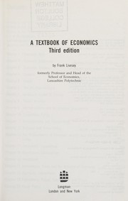 Cover of A textbook of economics by Frank Livesey