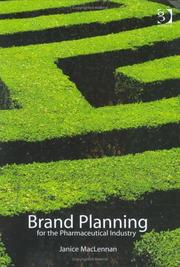 Front cover of Brand Planning for the Pharmaceutical Industry by Janice Maclennan