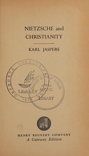 Front cover of Nietzsche and Christianity by Karl Jaspers
