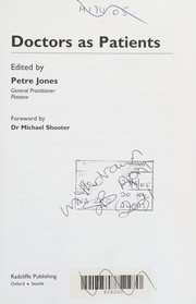 Cover of Doctors as patients by Petre Jones