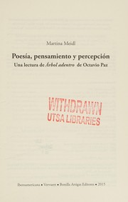 Front cover of Poesía, Pensamiento y Percepción by Martina Meidl