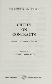 Cover of Chitty on contracts by Joseph Chitty