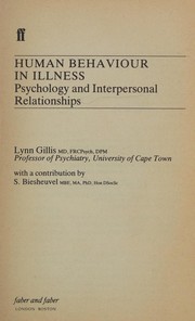 Cover of Human behaviour in illness by Lynn Gillis
