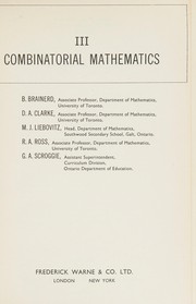 Front cover of Topics in mathematics by Barron Brainerd