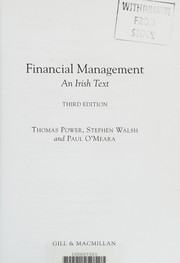 Cover of Financial Management by Thomas Power