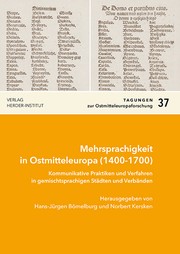 Front cover of Mehrsprachigkeit in Ostmitteleuropa (1400-1700) by Hans-Jürgen Bömelburg