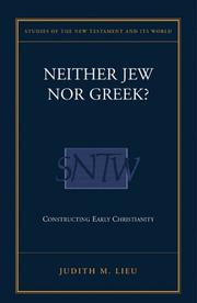 Front cover of Neither Jew Nor Greek? by Judith Lieu